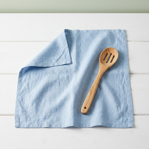 <b>Blue</b> Cotton Flour Sack Kitchen <b>Towel</b> Quick Dry Embroidered Tea <b>Towel</b> Disposable Eco-Friendly Solid Color Absorbent Cloth for - Product Image 1