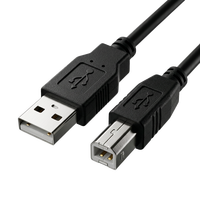 Cable de Carga USB 2.0 AM a BM para Impresora, Transferencia de Datos para Impresora y Computadora, 1.5m, Negro