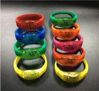 Bracelet lumineux LED portable, réglable et tendance, pour les fêtes, les concerts, activé par le son, contrôle de l'éclairage
