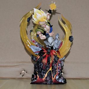 Dragons Balls Super Broly Vs Gogeta Blue Battle Resin GK Statue Lightning Effects Base Dragons Balls Anime Figure Wholesale - Product Image 3