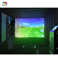 Simulateur de golf interactif tout-en-un Mayeter, ensemble complet, écran tactile infrarouge haute résolution 1920x1200, double caméra