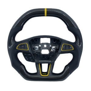 Volant en fibre de carbone véritable avec poignées pour pouces pour <span class=keywords><strong>Ford</strong></span> <span class=keywords><strong>Focus</strong></span> MK3/MK3 <span class=keywords><strong>RS</strong></span>/MK3 ST/SE <span class=keywords><strong>2015</strong></span> 2016 2017 2018 - Product Image 1