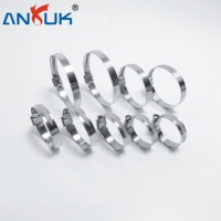 Collier de serrage en acier inoxydable de type allemand ANRUK, tête décalée, 304, 420 mm, grande taille, réglable, pour usage industriel