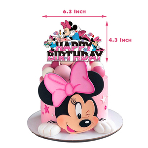 Nouvelle Arrivée Dessin Animé <span class=keywords><strong>Minnie</strong></span> Thème Fête D'anniversaire Décoration Ensembles Gâteau Topper Bannière Latex Ballon Enfants Fête Décoration Fournitures - Product Image 2