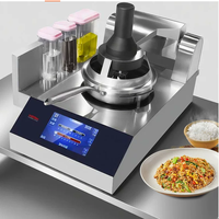 Cuisinière à wok entièrement automatique Saimikong, commande vocale AI, écran tactile, technologie d'induction intelligente