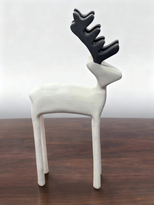 Statues de cerfs sculptées en <span class=keywords><strong>bois</strong></span> personnalisées, lecteur de pensées, figurine de renne en <span class=keywords><strong>bois</strong></span> moderne, décoration de vacances d'hiver - Product Image 2
