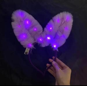 15cm lapin de pâques lumière <span class=keywords><strong>LED</strong></span> clignotant en peluche nouveau <span class=keywords><strong>bandeau</strong></span> chinois décorations de fête d'enfants pour l'obtention du diplôme de noël alimenté par batterie - Product Image 5