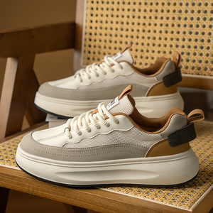 Baskets décontractées pour hommes, style décontracté, respirantes, en maille, à semelle épaisse et rehaussante, modèle Evergreen, pour la marche - Product Image 2