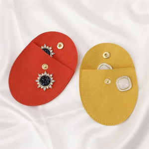 8*8cm Microfiber Jewelry Pouch Bags With logo Handmade Jewelry Pouch Earrings Necklace Bracelet Packing Bag - Product Image 3