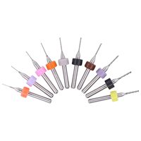 Jeu de forets droits RUIMENG pour circuits imprimés, à cannelures spirales, en carbure non revêtu, 0,3 mm - 12 mm, pour gravure CNC de cartes de circuits imprimés, pierres et bijoux