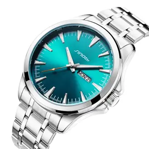 SINOBI New Men's Watches Stainless Steel Luxury Complete Calendar Watch for Men High Quality waterproof montre homme