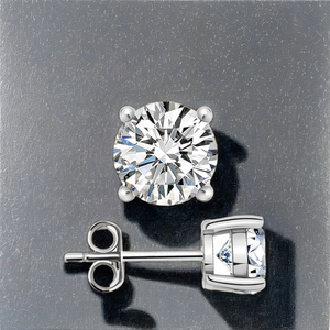 Pendientes SHRILIKE JEWELS con Diamantes Cultivados en Laboratorio con Certificación IGI VVS1, Oro Sólido de 14K con Baño de Rodio, Clásicos con Seis Garras, Brillantes - Product Image 4