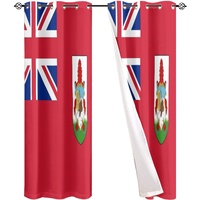 Rideau de fenêtre élégant à thème drapeau national des Bahamas, draperie en polyester durable et lavable en tailles S et L pour commande en gros d'articles ménagers