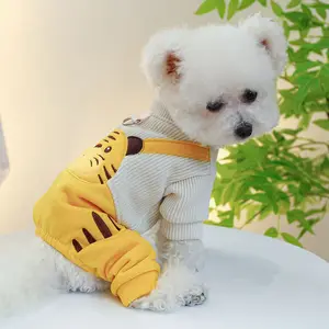 New model spring autumn dog clothes winter pet clothing four-legged cartoon cute baby tiger overalls costumes