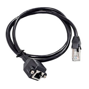 Customize <b>RJ45</b> Male to Panel Mount <b>RJ45</b> Female Extension 8P8C Network Panel Mount <b>Rj45</b> Lan <b>Cable</b> with Screw - Product Image 1