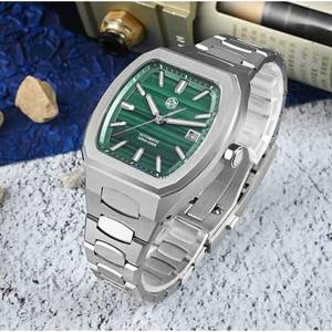 San Martin SN0145 39.5mm Men Dive <b>Watch</b> Tonneau Luxury Mineral Dial PT5000 SW200 Automatic <b>Mechanical</b> Sapphire Luminous <b>Watches</b> - Product Image 4