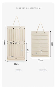 Không Dệt Cảm Thấy Tóc Lớn Clip Tổ Chức Cho Cô Gái Phụ Nữ Tóc Clip, Chuối Clip, Cung Hiển Thị Đứng Cho Tường Cửa Tủ Quần Áo - Product Image 2