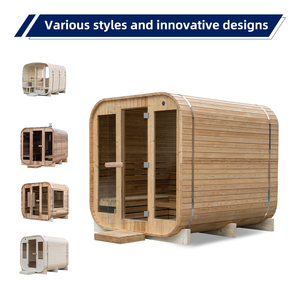 Sauna Exterior Cuadrada Moderna de Madera Sólida y Acero Inoxidable, Apta para Exteriores, Familias, Parques y <span class=keywords><strong>Camping</strong></span> - Product Image 6
