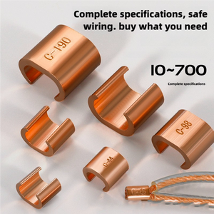 Connecteur à sertir en laiton de type C CCT-122 de haute qualité, cosses de câble à sertir en <span class=keywords><strong>cuivre</strong></span>, cosses de mise à la terre en <span class=keywords><strong>cuivre</strong></span> en forme de C - Product Image 4