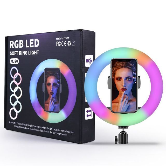 13inch Dimmable RGB LED Ring Light Kit Photo Studio Video Makeup LED Photography Ring Light Lamp