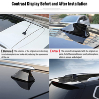 Antena de Aleta de Tiburón Súper Funcional con Base de Cinta Adhesiva, Antenas de Radio para Techo para Auto, SUV, Camión y Furgoneta