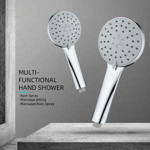 Ducha de Mano Económica de Plástico Cromado con Flujo Único, Fácil Instalación, Montaje en Pared para Baño - Product Image 2