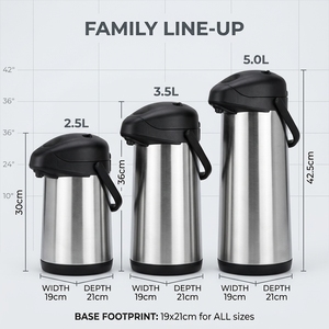 Distributeur de café isotherme commercial en acier inoxydable avec pompe à vide - Product Image 2