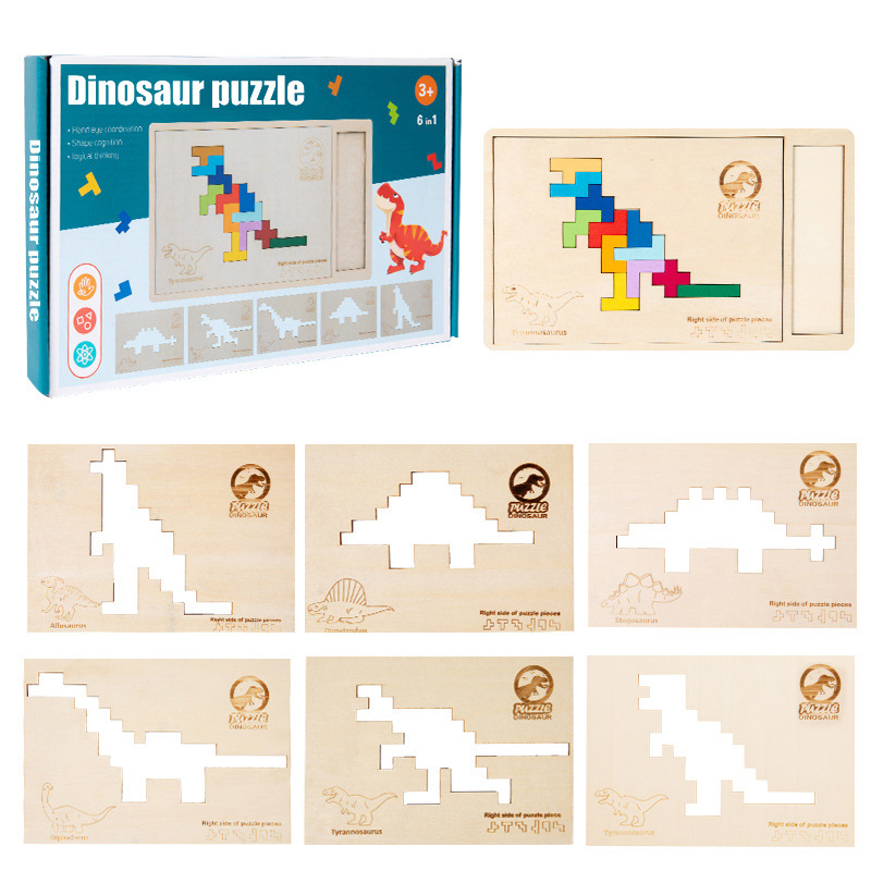Puzzle Tetris sur le thème des dinosaures