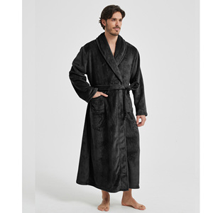 Peignoir de <span class=keywords><strong>matin</strong></span> en flanelle respirante à manches longues, col rabattu, avec poches, pour homme, nouveau modèle, style européen, pour couple, pour le commerce transfrontalier - Product Image 5