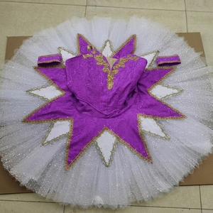 Tutú de Ballet Profesional Tipo Pancake, Nuevo, Rojo, Tela Jacquard, Tul Rígido, Estilo <span class=keywords><strong>Spanx</strong></span>, para Actuaciones, para Bailarinas de Ballet - Product Image 6