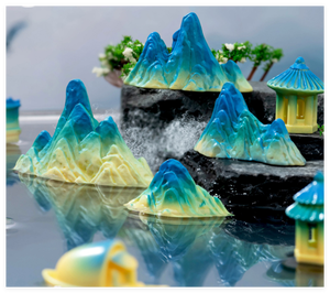 รูปปั้นสะพานขนาดเล็กทำจากเรซินสำหรับตก<span class=keywords><strong>แต</strong></span>่งสระน้ำศาลาทางเดินเรือภูเขา - Product Image 4