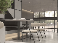 Meubles de restaurant nordique ensemble de salle à manger table de café en bois massif et ensemble de chaises