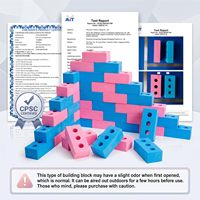 Briques de construction en mousse EVA 50 pièces, blocs empilables souples et légers pour enfants de 3 ans et plus, jeu intérieur/extérieur, apprentissage STEM en classe