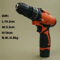 Perceuse sans fil 12V professionnelle, kit combiné d'outils électriques, tournevis électrique rechargeable, batterie OEM, garantie 1 an pour la maison