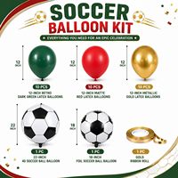 Kit Guirlande de Ballons de Noël Thème Football, Arche de Ballons en Latex et Aluminium, Décoration de Fond pour Fête d'Anniversaire Garçons Thème Sportif