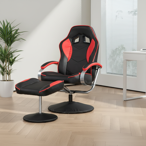 Sedia <span class=keywords><strong>da</strong></span> Ufficio Moderna Ergonomica con Altezza Regolabile, Rotelle, Struttura <span class=keywords><strong>in</strong></span> Metallo Resistente, Braccioli <span class=keywords><strong>in</strong></span> <span class=keywords><strong>Pelle</strong></span> PU e Pannello <span class=keywords><strong>in</strong></span> Legno - Product Image 1