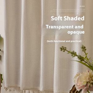 Cortina de ventana de gasa simple sin Velcro que transmite luz opaca <span class=keywords><strong>para</strong></span> <span class=keywords><strong>ventanas</strong></span> de bahía pequeñas Alquiler de fácil instalación incluido - Product Image 1