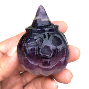 คริสตัลพลอยหลากสีธรรมชาติแกะสลักด้วย<span class=keywords><strong>มือ</strong></span>ขนาด5ซม. สำหรับตกแต่งฮาโลวีน - Product Image 2