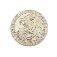 Pièce de collection personnalisée en cuivre antique, motif loup viking, pièce de défi avec runes nordiques, crâne fantastique, nœud celtique en relief, vente en gros OEM