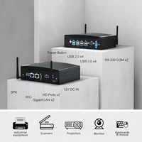 Mini PC industriel sans ventilateur, Windows 11 Pro, i5, 16 Go de RAM, 256 Go SSD, Core i5 8350U, 2 ports LAN RJ45, 2 écrans HD 4K, fabriqué en Chine