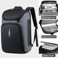 Sac à dos intelligent et étanche en tissu Oxford durable, idéal pour l'école, l'université, les conférences, les voyages, avec port USB intégré, pour ordinateur portable