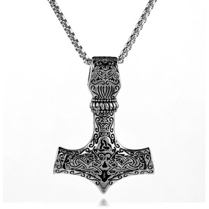 Marteau de Thor Collier pendentif marteau tonnerre Acier inoxydable Viking Thor Hammer Pendentif <span class=keywords><strong>étain</strong></span> - Product Image 1