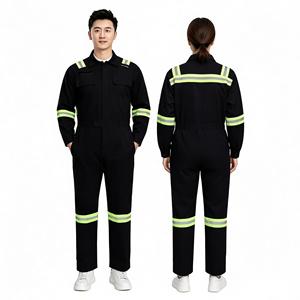 Combinaisons de travail en polyester et coton personnalisables en gros pour les travailleurs, les ingénieurs en construction et en mécanique - Product Image 1