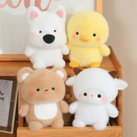 Vente en gros de mini-poupées en peluche d'animaux assortis exquis, jouets en fourrure de vison douce pour enfants, cadeau réconfortant, ornement de table et de maison