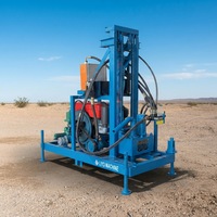 Foreuse hydraulique rotative Liyo pour puits d'eau, moteur diesel compact, options multi-diamètres, portable, profondeur de forage max. 200 m