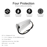 Alimentation électrique pour transformateur de pilote LED à courant constant 200W, étanche, 100V-277V vers 28-38V pour projecteur DIY