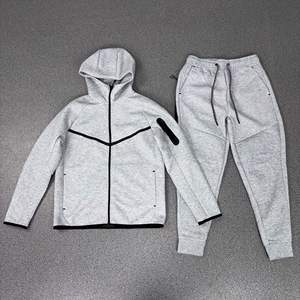 Nouvelle Version 2027 – Ensemble de Survêtement Homme 2 Pièces en Coton Polaire Technique de Qualité Supérieure <span class=keywords><strong>avec</strong></span> Logo Tendance – Sweat-shirt et Joggers Patchwork - Product Image 3