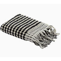 Handloomed Turkish Towel fait à la main modèle de pompon de luxe multicolore ensemble grand et taille de la main hammam hammam.