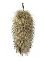Porte-clés de voiture et breloque de sac à dos en fausse fourrure de loup et queue de renard, pelucheux, durable, écologique, design anime, accessoire décoratif