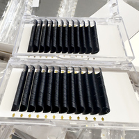 Extensions de cils Fluffy Easy Fan Plateaux de cils classiques noirs mats foncés Fournitures de cils en velours et cachemire